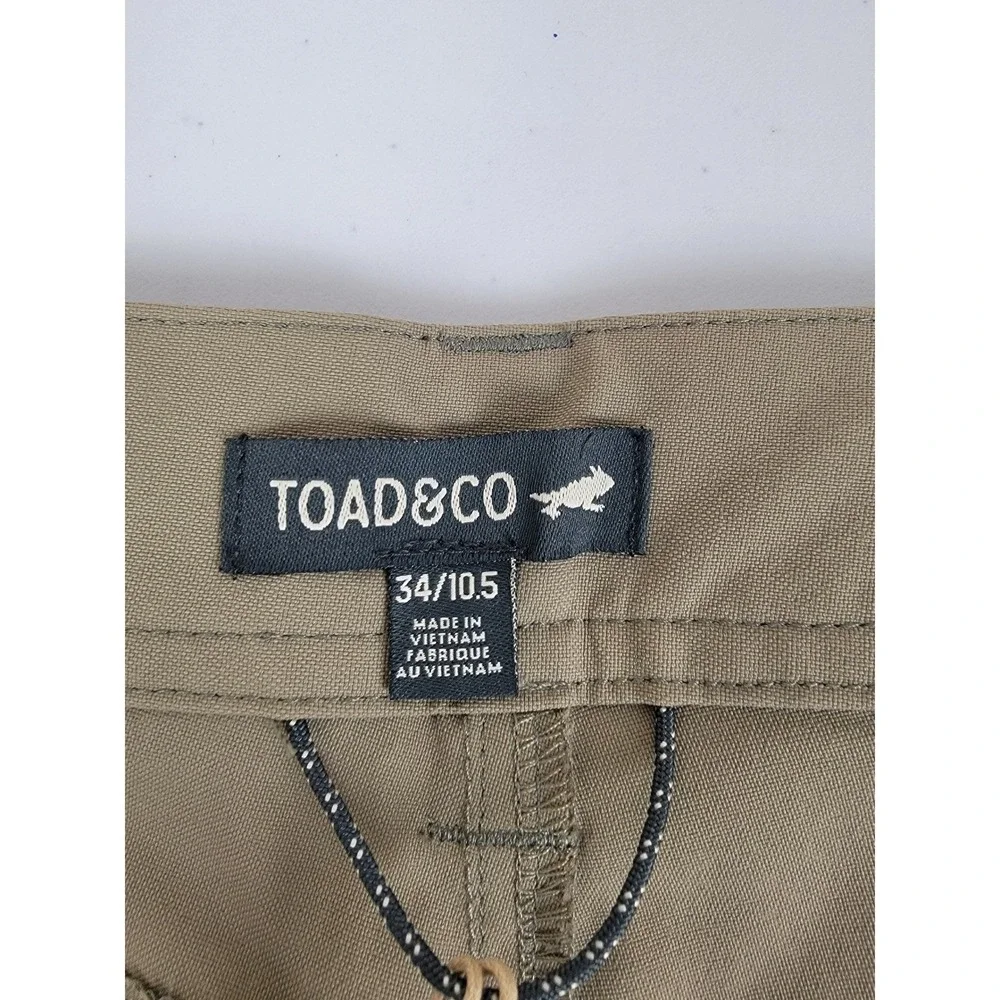 Toad&Co Rover II Canvas Shorts Men's 34 New With Tags Hiking Outdoor Chino